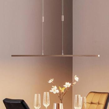 Quitani LED-es függőlámpa Tolu, nikkel, hossza 138 cm kép