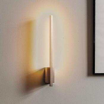 Quitani LED fali lámpa Tolu, függőleges, nikkel, magasság 45 cm kép