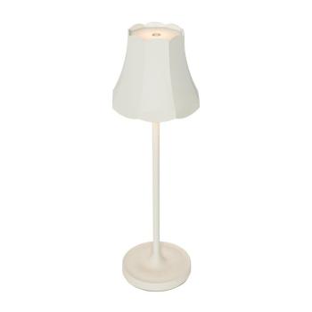 Retro asztali lámpa újratölthető IP44 törtfehér - Granny kép