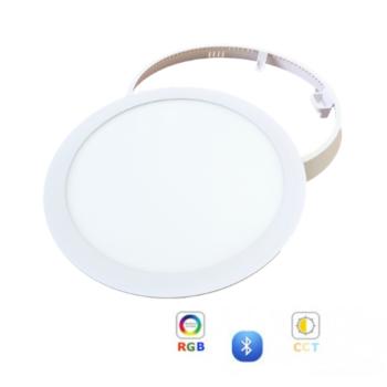 RGB-CCT LED panel , 24W , falon kívüli , kerek , dimmelhető , LEDISSIMO kép