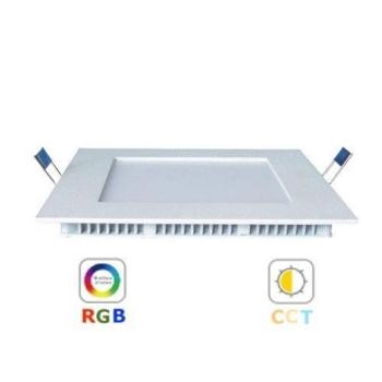 RGB-CCT LED panel , 24W , süllyesztett , négyzet , Tuya kompatibilis kép
