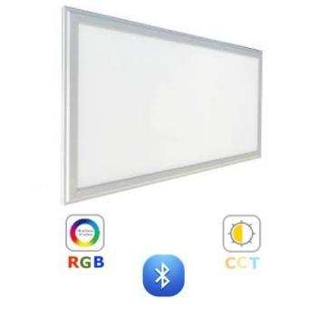 RGB-CCT LED panel , 60 x 30 cm , 30W , süllyesztett , dimmelhető , színes , állítható fehér színárnyalat , LEDISSIMO kép