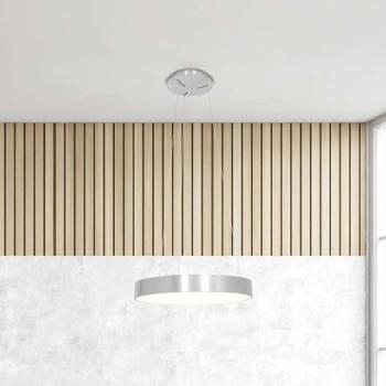 Ringlede LED függőlámpa, Ø 48 cm, ezüst kép
