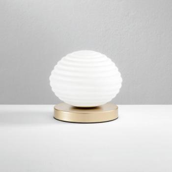 Ripple asztali lámpa, arany színű/opál, Ø 18 cm kép