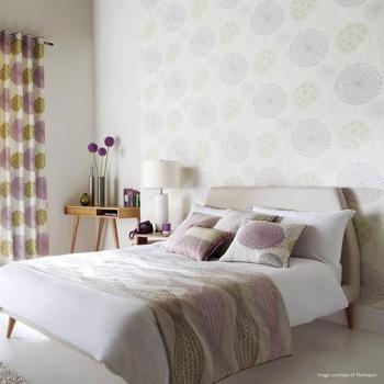 Ripple asztali lámpa, textil és porcelán, fehér kép