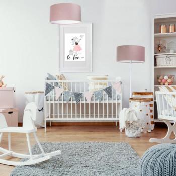 Rosabelle lógó világítás, hengeres rózsaszín 1 izzó Ø50cm kép