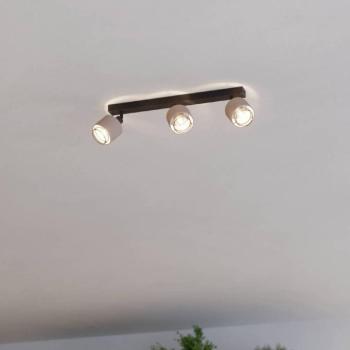 Rosley mennyezeti spotlámpa, 43 cm hosszú, fekete/természetes, 3 lámpás. kép