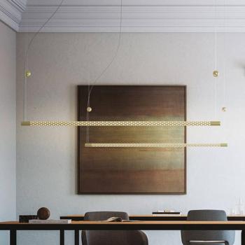 Rotaliana Squiggle H8 LED függő lámpa arany 140 cm kép