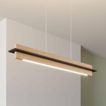 Rothfels LED-es függőlámpa Lexa, tölgy/fekete, hossza 78 cm kép