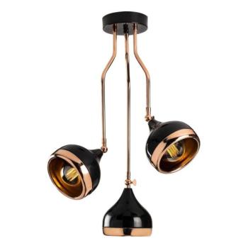  Rudas csillár YILDO 3xE27/40W/230V fekete/rézszínű  kép