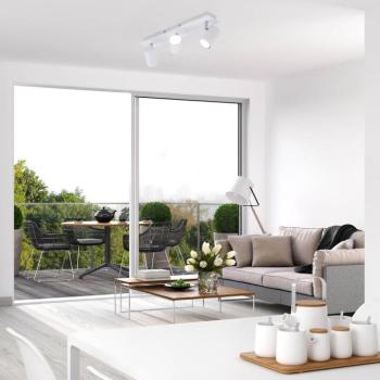 Run mennyezeti lámpa, forgatható, 3-lámpás, fehér kép