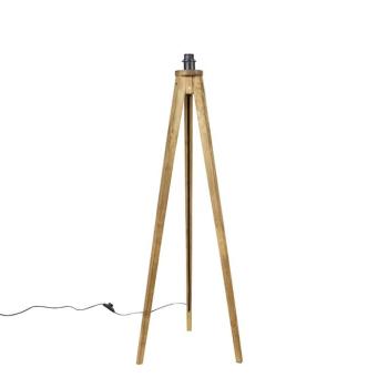 Rusztikus állólámpa állvány vintage fa - Tripod Classic kép