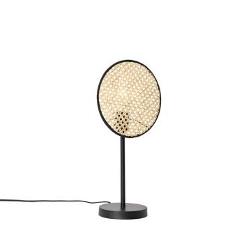 Rusztikus asztali lámpa fekete rattannal 25 cm - Kata kép