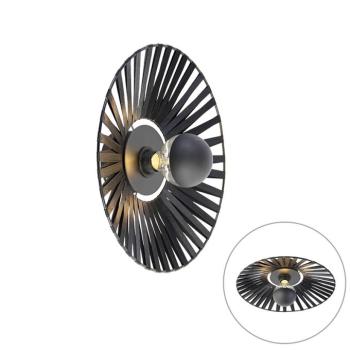 Rusztikus fali lámpa fekete 40 cm - Leia kép