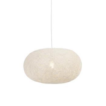 Rusztikus lógólámpa fehér 50 cm - Corda Flat kép