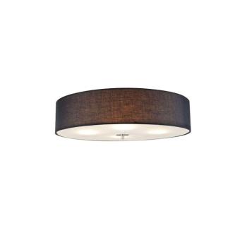 Rusztikus mennyezeti lámpa fekete 50 cm - Drum kép