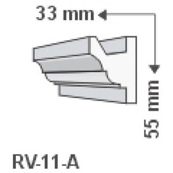 RV-11/A , Rejtett világítás díszléc , oldalfal , 1.25 m/db kép