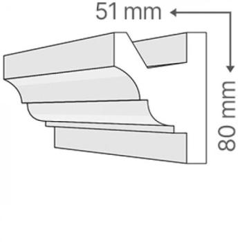 RV-11/B , Rejtett világítás díszléc , oldalfal , 1.25 m/db kép