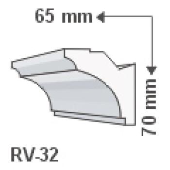 RV-32 , Rejtett világítás díszléc , oldalfal , 1.25 m/db kép