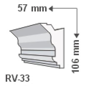 RV-33 , Rejtett világítás díszléc , oldalfal , 1.25 m/db kép