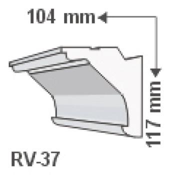 RV-37 , Rejtett világítás díszléc , oldalfal , 1.25 m/db kép