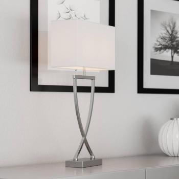 Rydéns Omega asztali lámpa króm/fehér magasság 52cm kép