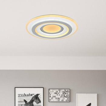Sabatino LED mennyezeti lámpa, Ø 48 cm, fehér/antracit, CCT kép