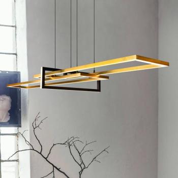 Salinas LED-es függőlámpa, sárgaréz színű, fém, 110 cm hosszú kép