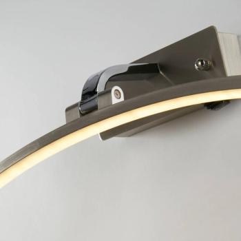 Santorini LED fali lámpa, szélesség 40 cm, króm, dönthető kép