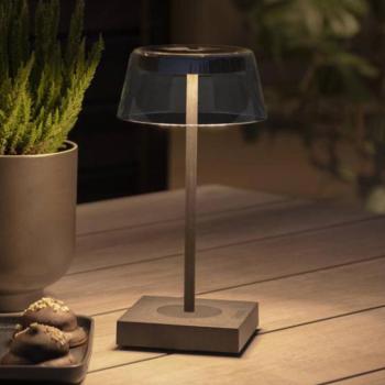 Scilla LED asztali lámpa USB-vel, fekete kép