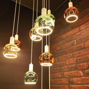 SEGULA LED gömblámpa Lebegő, E27 narancssárga G200 6 W 922 dim kép