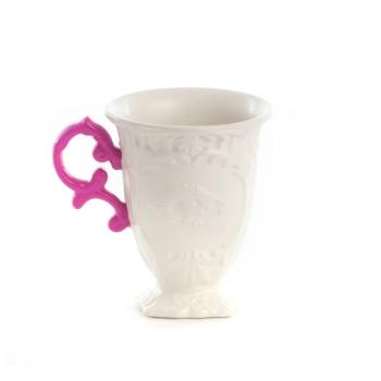 SELETTI bögre I-Wares, fehér / rózsaszín, 300 ml, porcelán kép