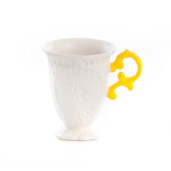 SELETTI bögre I-Wares, fehér / sárga, 300 ml, porcelán kép