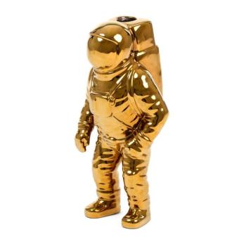 SELETTI Cosmic Diner Starman váza, arany. H 28 cm, porcelán kép