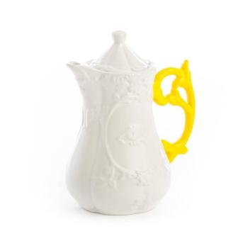 SELETTI I-Wares teáskanna, fehér / sárga, 1,2 literes, porcelán kép