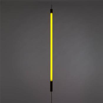 SELETTI LED lámpa Linea, sárga, fa részletek, univerzális kép