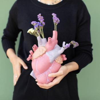 SELETTI Love in Bloom váza, színes, magasság 25 cm, porcelán kép