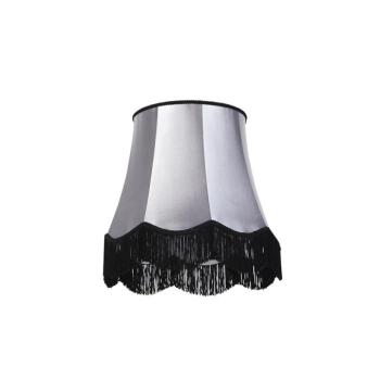Selyem lámpabúra fekete szürkével 45 cm - Granny kép