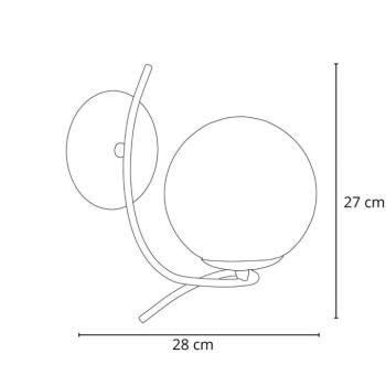 Sentia fali lámpa, króm / füstszürke, üveg, Ø 15 cm kép