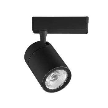 Sínes LED lámpa , track light , 1 fázisú , 2 pólusú , 25 Watt , hideg fehér , fekete kép