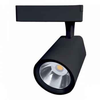 Sínes LED lámpa , track light , 1 fázisú , 2 pólusú , 30 Watt , 36° , meleg fehér , fekete , Elmark kép