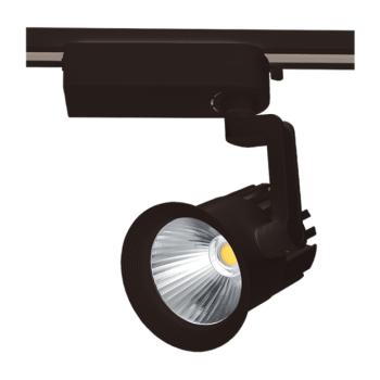 Sínes LED lámpa , track light , 1 fázisú , 2 pólusú , 30 Watt , 60° , hideg fehér , fekete , Elmark kép