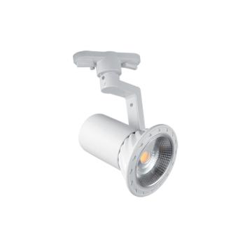 Sínes LED lámpa , track light , 1 fázisú , 2 pólusú , E27 , PAR30 , 12 W , meleg fehér , fehér , Elmark kép