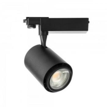 Sínes LED lámpa , track light , 3 fázisú , 4 pólusú , 35 Watt , dimmelhető , CCT , állítható sugárzási szög , CRI&gt;95 , 5 év garancia , fekete kép