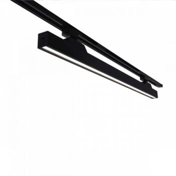 Sínes LED lámpa , track light , lineáris , 1 fázisú , 2 pólusú , 48 Watt , 112 cm , CCT , fekete , Elmark , K30 kép