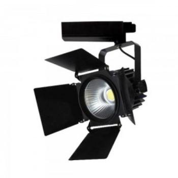 Sínes LED lámpa , track light , stúdió , 3 fázisú , 4 pólusú , 33 Watt , 24-60° , SAMSUNG CHIP , hideg fehér , CRI&gt;90 , 5 év garancia , fekete kép