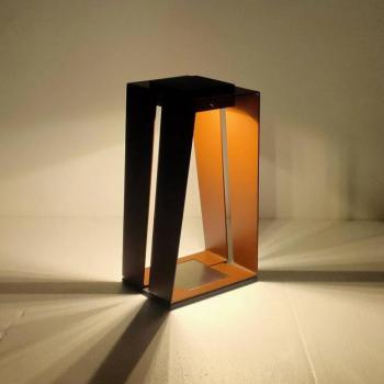 Skaal LED-es napelemes lámpa érzékelővel, corten, 40 cm kép