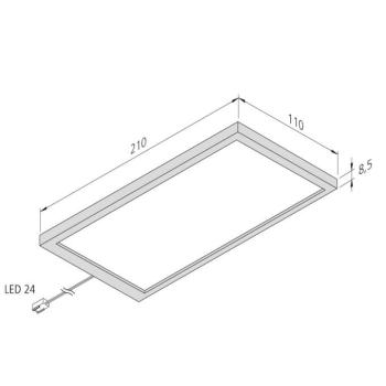 Sky Sonar 3-szett 4000K acél LED-es részegy. lámpa kép