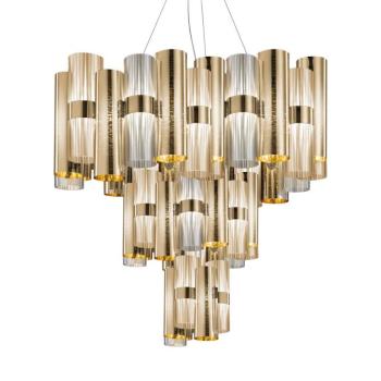 Slamp La Lollo XL LED függő lámpa, Ø 80 cm, arany kép