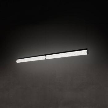 Slamp LED-es függőlámpa Modula Double, pliszírozott, fekete kép